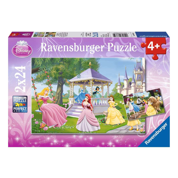Disney prinsesser puslespil 2 - i - 1, 24 brikker
