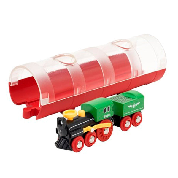 BRIO damplokomotiv og tunnel