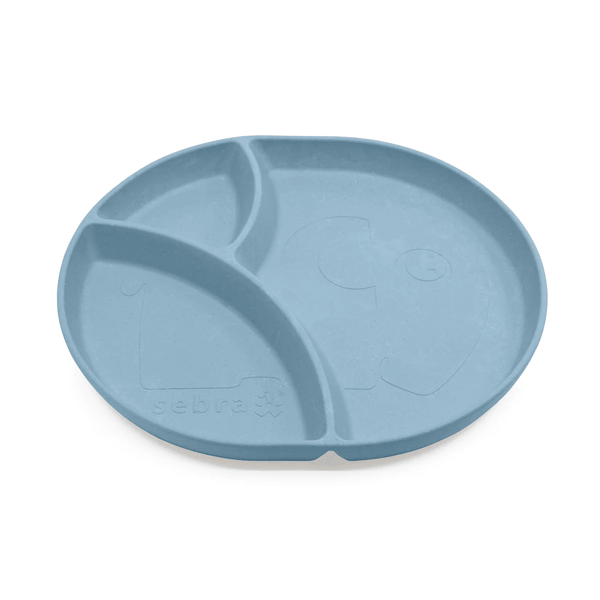 Sebra MUMS tallerken ruminddelt, powder blue