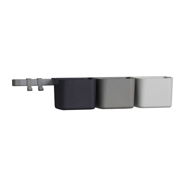 Leander bokse 3 pk. m. 1 lang skinne, Dusty Grey