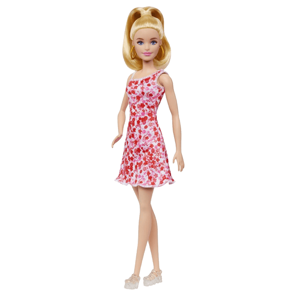 Barbie Fashionista dukke, pink blomsterkjole