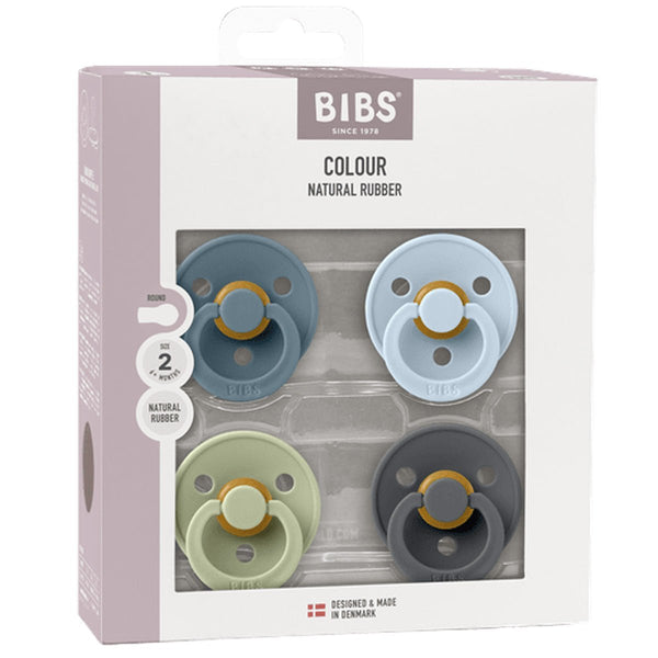 Bibs 4 - pak rund sut, str 2 - petrol/sage/baby blue/iron