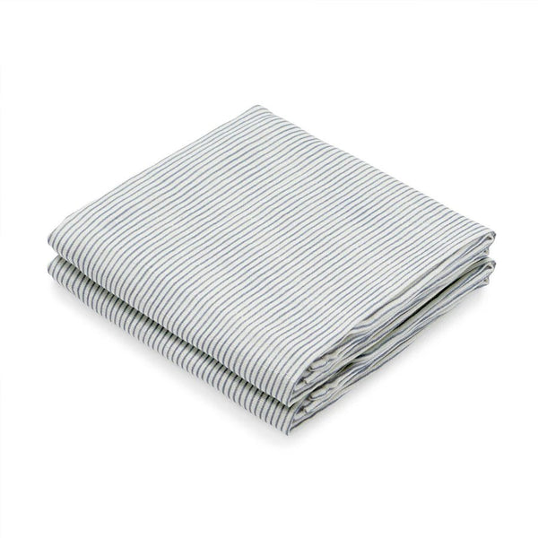 Cam Cam Muslin Stofble Med Tryk 2 - pak - Classic Stripes Blue