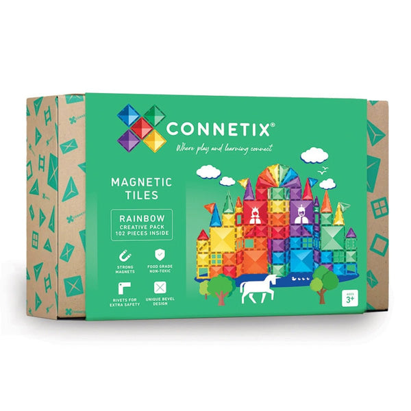 Connetix kreativt magnetsæt, rainbow, 102 dele