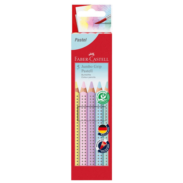 Faber - Castell jumbo grip pastel farveblyanter, 5 stk