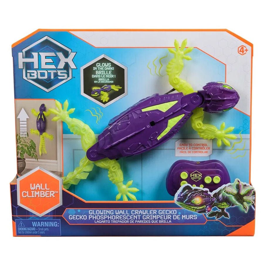 Hex Bots væg - kravlende gecko, glow in the dark