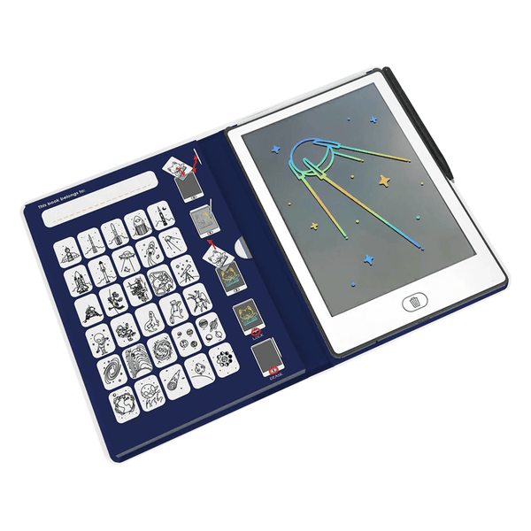 Kidydraw Mini Skitsebog med LCD Skærm, Galaxy