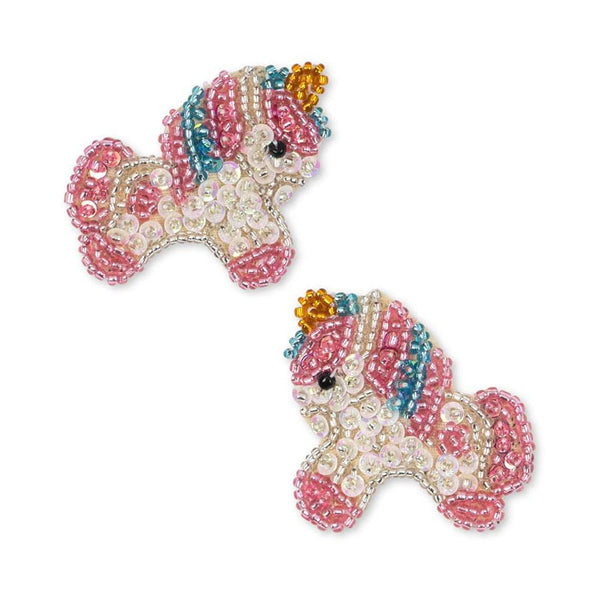 Konges Sløjd 2 - pak hårclips med perler, unicorn