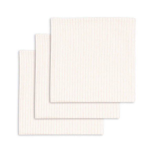 Konges Sløjd 3 - Pak Muslin Stofble, Stripie Petite Rose