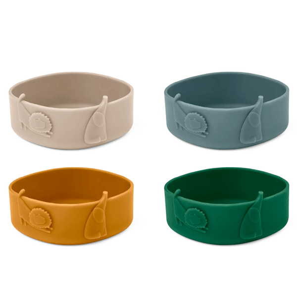 Liewood 4 - pk skål, dyr - garden green mix