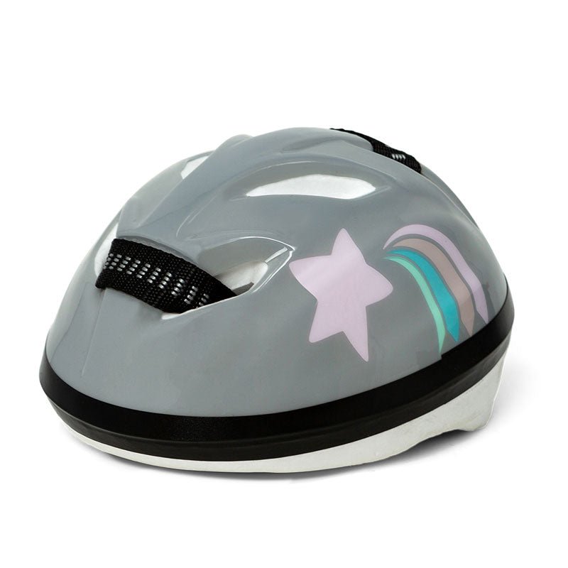 MaMaMeMo Puppe-Fahrradhelm, Grau