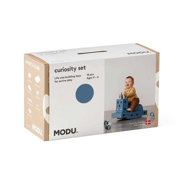 MODU Curiosity Sæt, 13 Dele - Deep Blue/Sky Blue