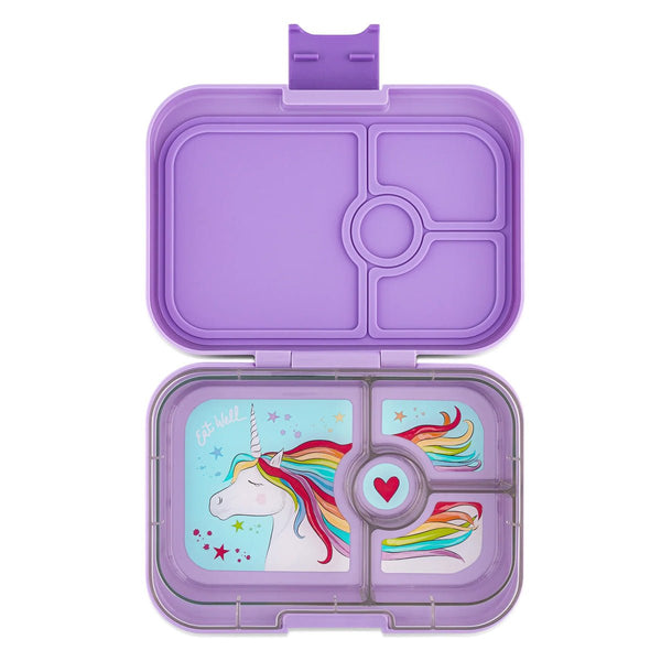 Yumbox Panino Madkasse m 4 Rum, Lavende Purple - Unicorn Tray