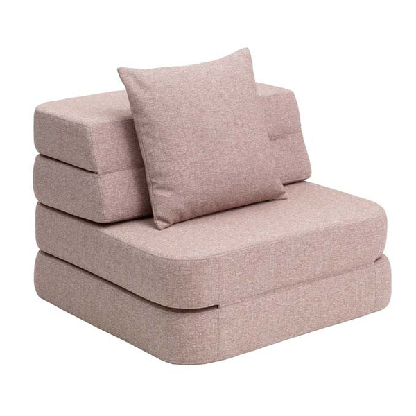 by KlipKlap 3 Fold sofa single, soft rose med rose knap