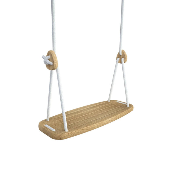 Lillagunga gynge "Classic", eg, hvid reb, 2 - 2,80 m