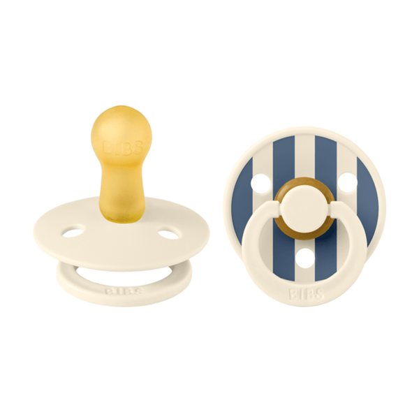 BIBS Studio Line 2 - pak sut str 2 med strib, ivory/steel blue
