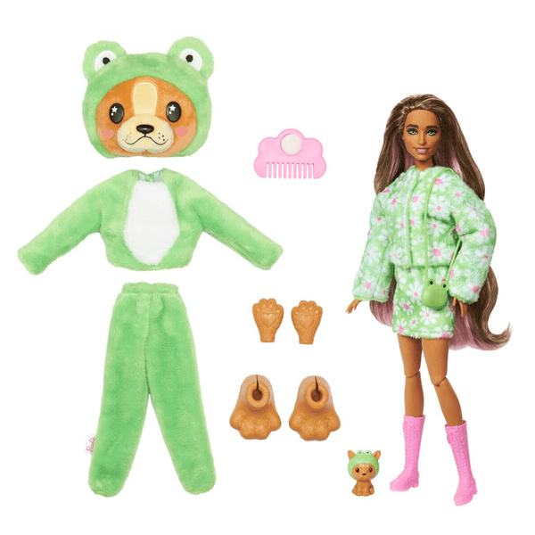 Barbie Cutie Reveal, hund i frø - dragt
