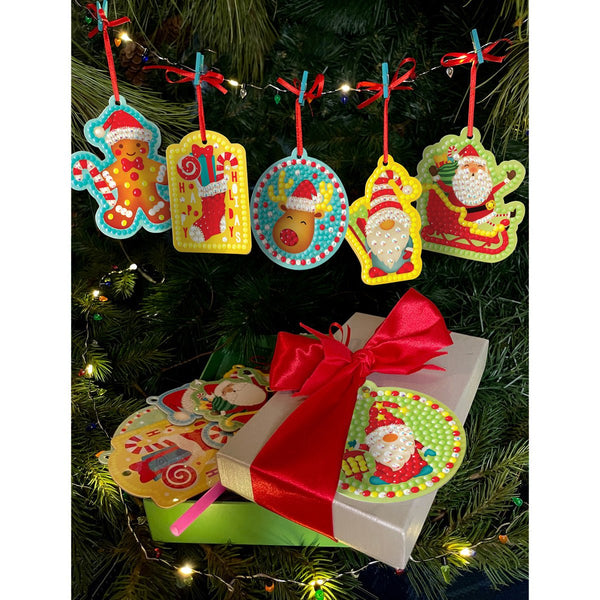 Box Candiy diamond art pynt og til - og - fra kort, totally santa