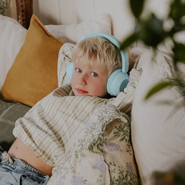 Lalarma trådløs høretelefon med lys, blå
