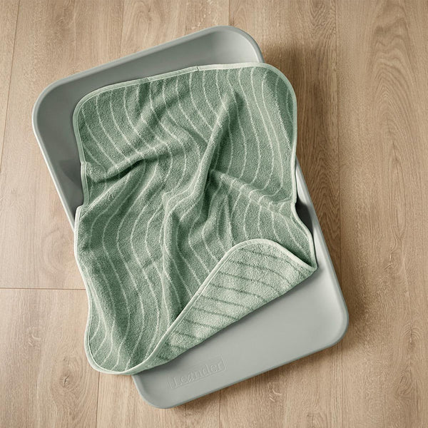 Leander Topper til puslepode, organic, Woodland sage green