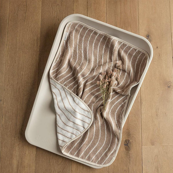 Leander Topper til puslepude, organic, Woodland cappuccino