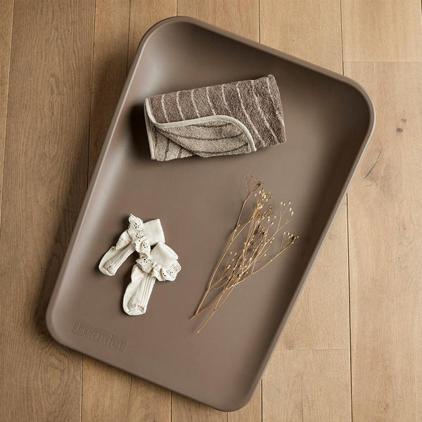 Leander Topper til puslepude, organic, Woodland mocca