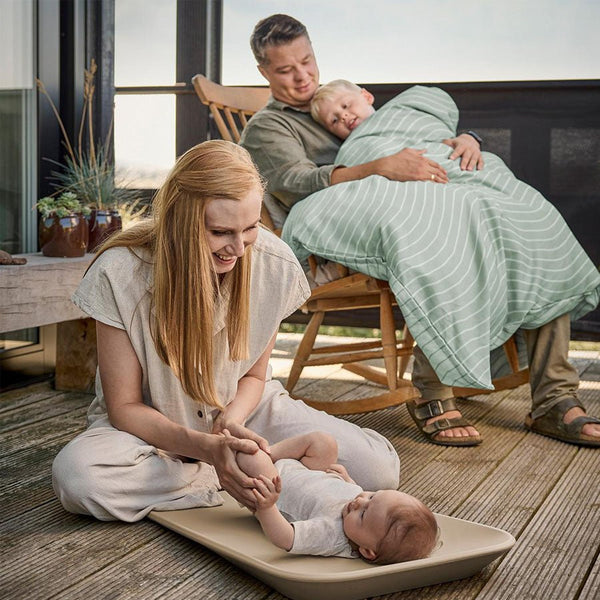 Leander babysengetøj, organic, Woodland sage green