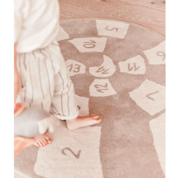 OYOY Nautilus Hopscotch tæppe, clay/off white