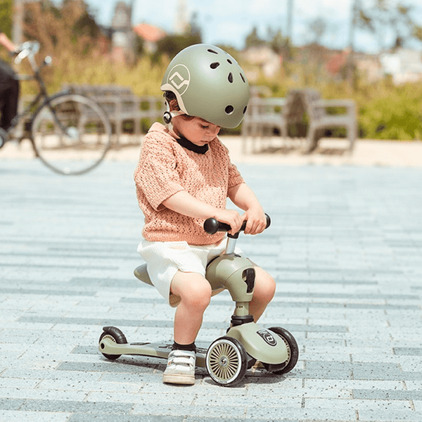 Scoot and Ride 2 - i - 1 Løbehjul, Highway Kick 1 - Olive