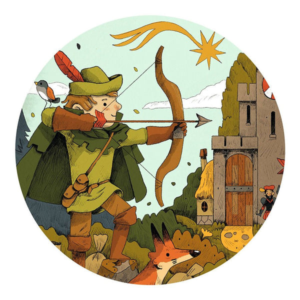 Djeco silhouetpuslespil, Robin Hood, 36 brikker