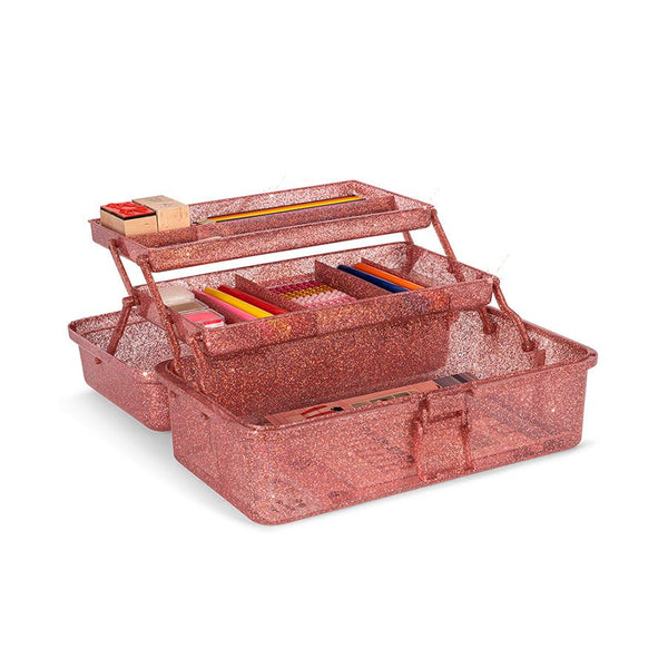 Konges Sløjd Creative art caddy opbevaring, glitter rose