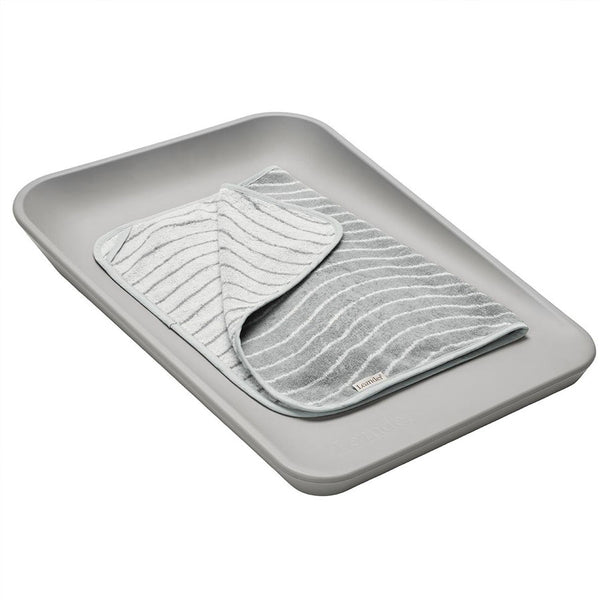Leander Topper til puslepude, organic, Woodland cool grey