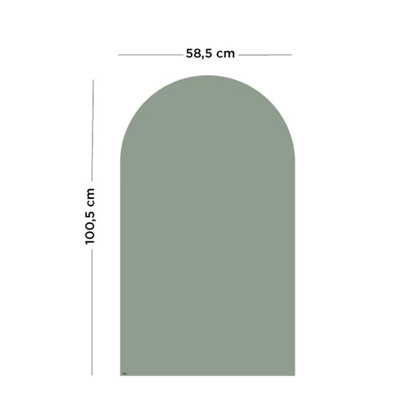 Ferflex® Magnetisk Tapet Tavle Med Rund Top - 1 m x 58 cm, Smaragdgrøn