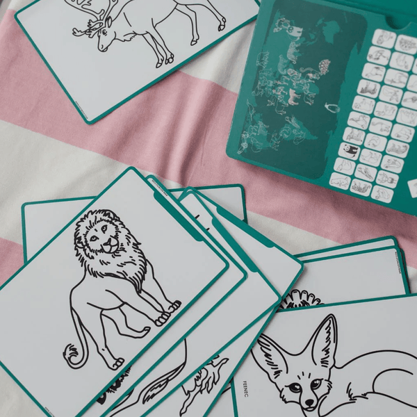 Kidydraw Mini Skitsebog med LCD Skærm, Animal Around the World
