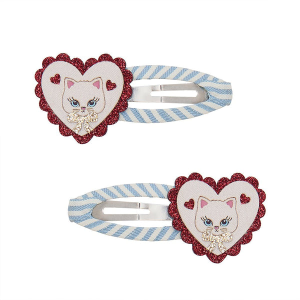 2-Pak Hårspænder Seafriend Heart (Store)
