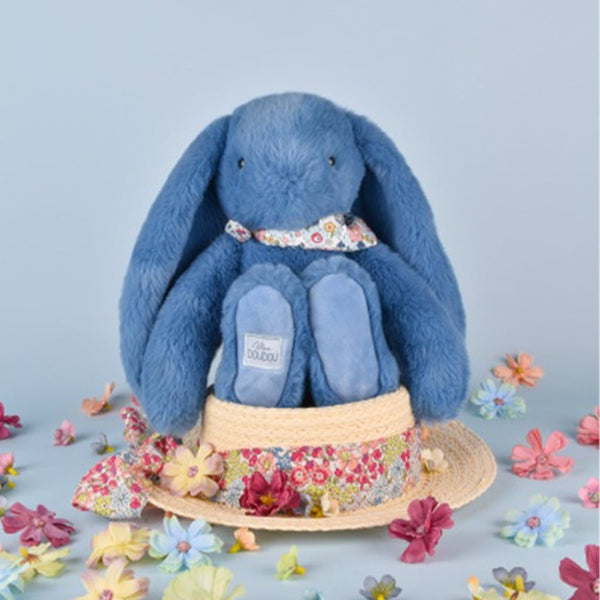 Blomsterkanin i Blå (25 cm) fra Doudou et Compagnie
