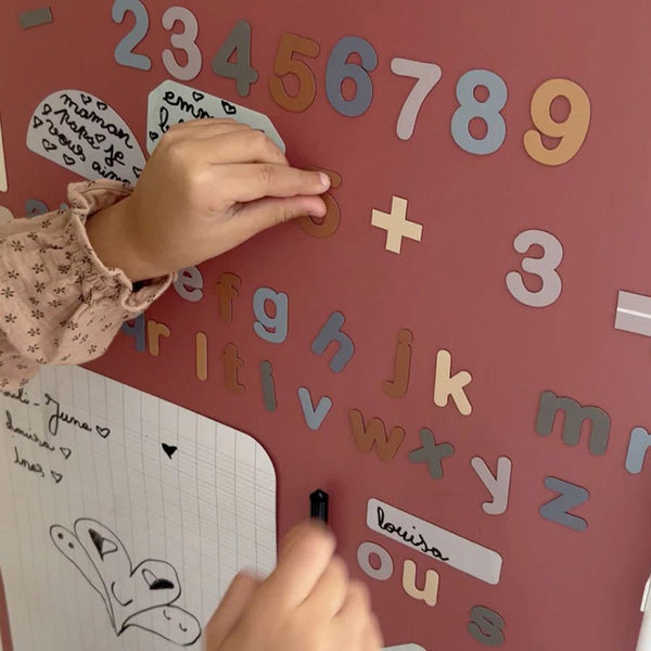 Magnetiske Tal 100 stk i Caramel Bleu