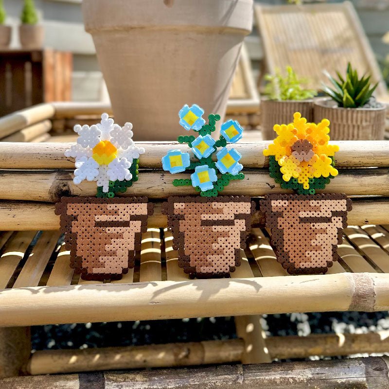 Anja Takacs 3d blomster i potte perlemønstre - BK Family