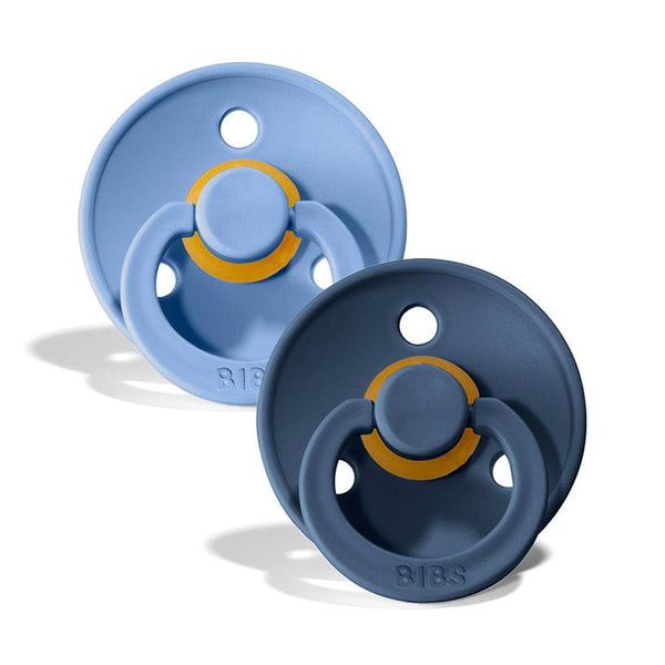 Bibs 2-er-Pack rund Nuckel, Gr. 1 - Sky Blue/steel Blue