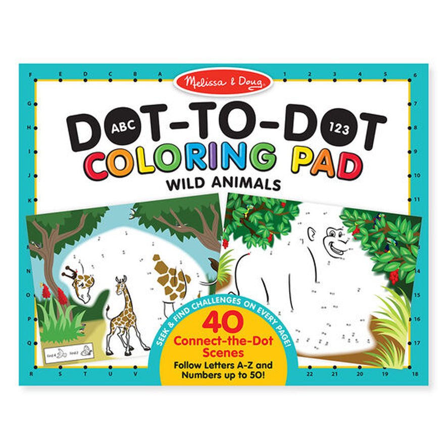 Melissa and Doug prik - til - prik malebog, vilde dyr