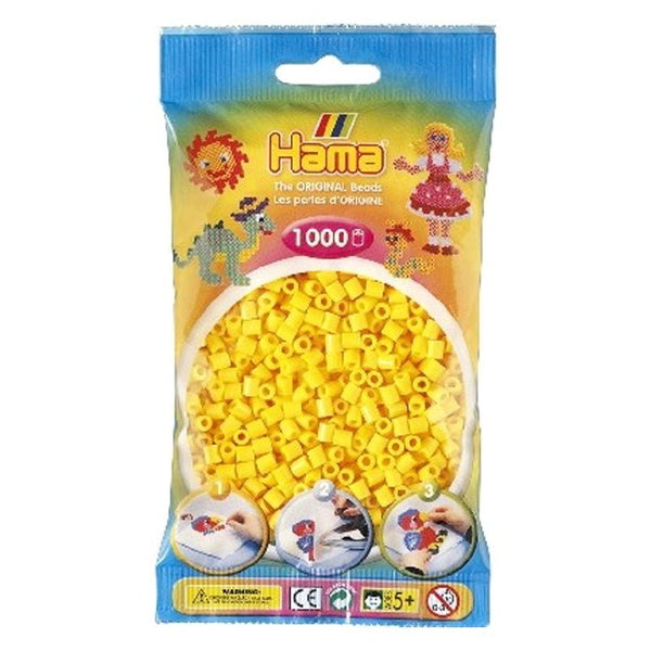Hama perler 1000 stk gul, frv 03