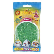 Hama perler 1000 stk transparent grøn, frv 16