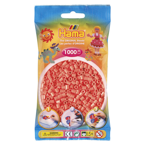 Hama Midi Bügelperlen 1000 Stück, koralle