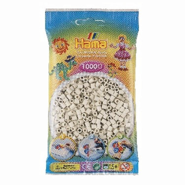 Hama Midi Bügelperlen 1000 Stück, gipsweiß