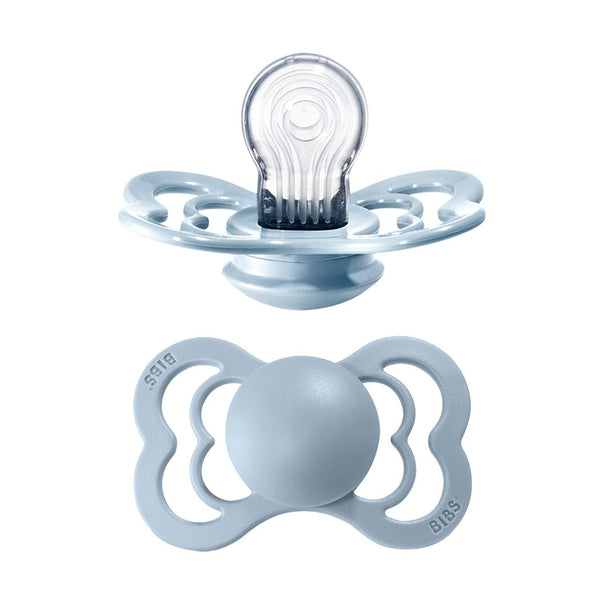 Bibs supreme silicone sut, str 2 - baby blue