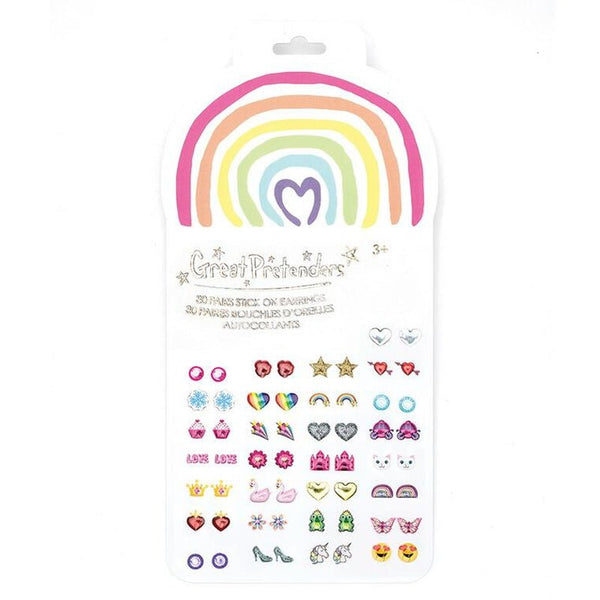 Great Pretenders sticker øreringe, Rainbow Love