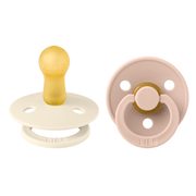 BIBS 2 - pak rund sut, str 2 - ivory/blush