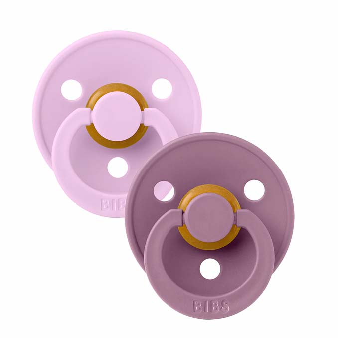 BIBS 2 pak, rund sut, str 2 - violet sky / mauve