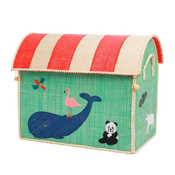 Aufbewahrungskorb mit Tiermuster in Größe M