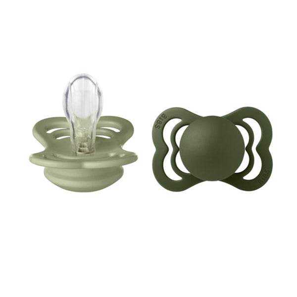 Bibs supreme 2 - pak silicone sut, str 1 - sage/hunter green